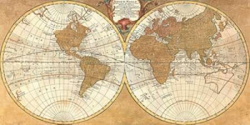 Gilded World Hemispheres I Poster Print by  Joannoo - Item # VARPDX2JO2880
