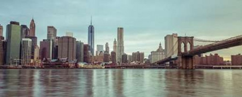 Lower Manhattan skyline with Brooklyn Bridge, New York Poster Print by  Assaf Frank - Item # VARPDXAF20131116278