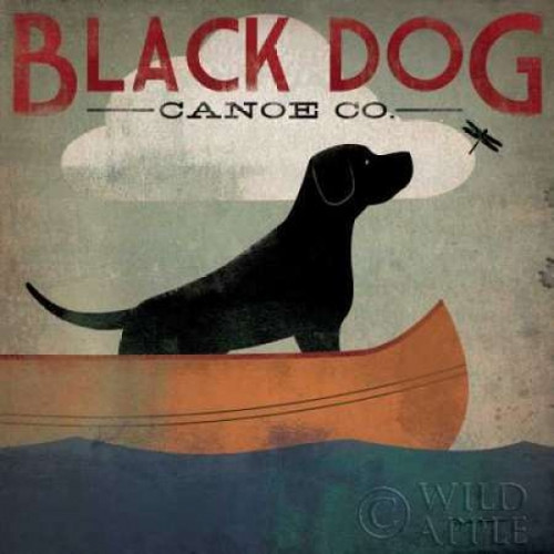 Black Dog Canoe Poster Print by Ryan Fowler - Item # VARPDX5028
