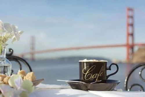 Dream Cafe Golden Gate Bridge - 87 Poster Print by Alan Blaustein