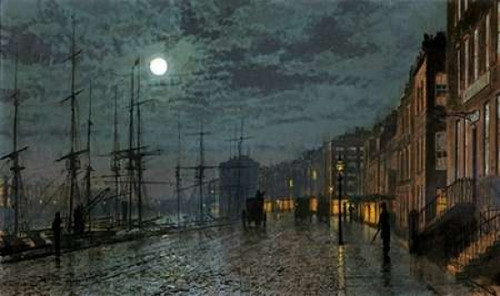 City Docks By Moonlight Poster Print by  John Atkinson Grimshaw - Item # VARPDX266435