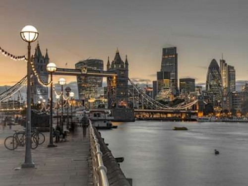London Riverside Promenade with Tower bridge Poster Print by  Assaf Frank - Item # VARPDXAF20150907117C02