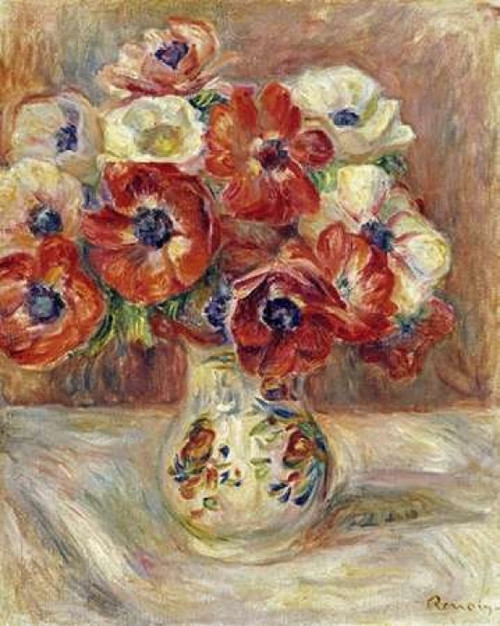 Still Life With Anemones Poster Print by  Pierre-Auguste Renoir - Item # VARPDX267120 Still Life With Anemones Poster Print by  Pierre-Auguste Renoir - Item # VARPDX267120