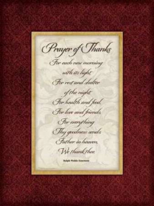 Prayer of Thanks Poster Print by Stephanie Marrott - Item # VARPDXSM7972