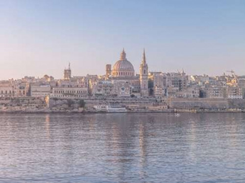 The harbour and St. Paul''s Anglican Cathedral at Valletta, Malta Poster Print by  Assaf Frank