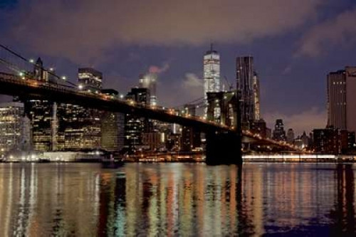 Brooklyn Bridge at Dawn Poster Print by Alan Blaustein
