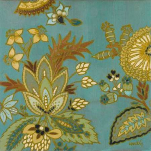 European Floral on Teal I Poster Print by Lanie Loreth - Item # VARPDX7971