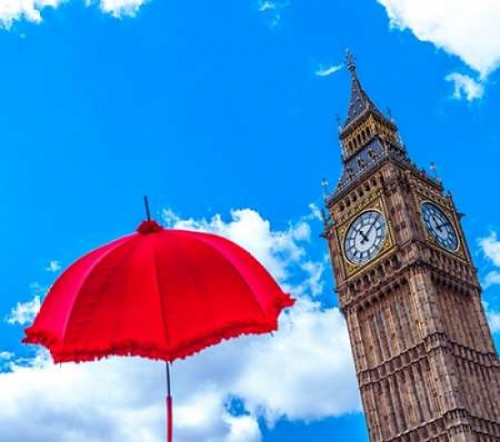 Big Ben with Red Umbrella, London, UK Poster Print by  Assaf Frank - Item # VARPDXAF20150607256