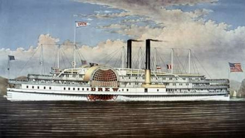 Peoples Line - Hudson River The Palace Steamers of The World Poster Print by Currier and Ives - Item # VARPDX277196