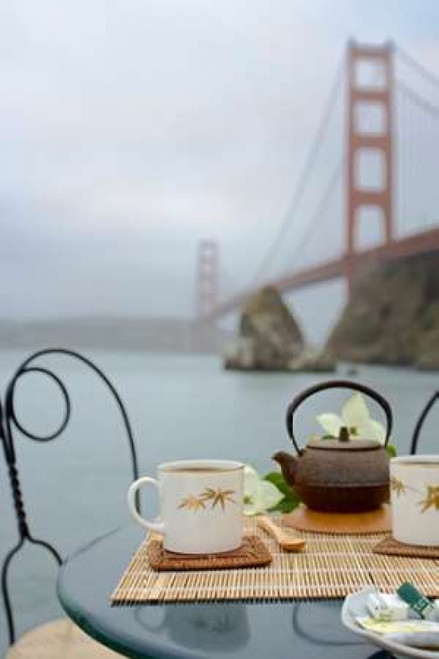 Dream Cafe Golden Gate Bridge - 42 Poster Print by Alan Blaustein
