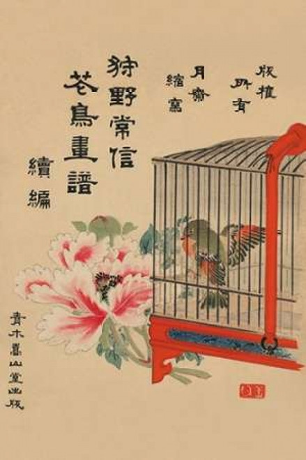 Caged Bird and Flower Poster Print by Unknown - Item # VARPDX342921