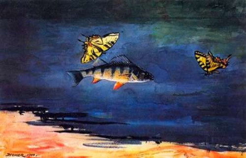 Fish And Butterflies Poster Print by  Winslow Homer - Item # VARPDX373216