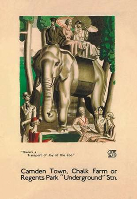 Theres a Transport of Joy at the Zoo Poster Print by Vintage Elephant - Item # VARPDX379196