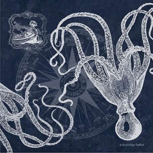 Octopi on Indigo II Poster Print by Gwendolyn Babbitt