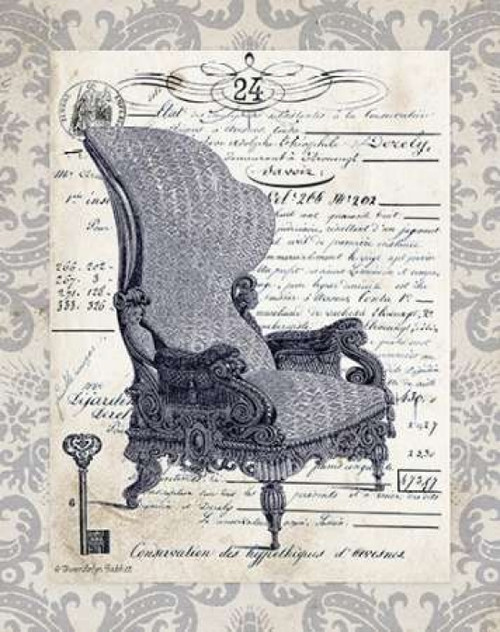 Indigo Chair I Poster Print by Gwendolyn Babbitt