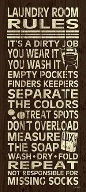 Laundry Room Rules II Poster Print by N. Harbick - Item # VARPDXHRB309