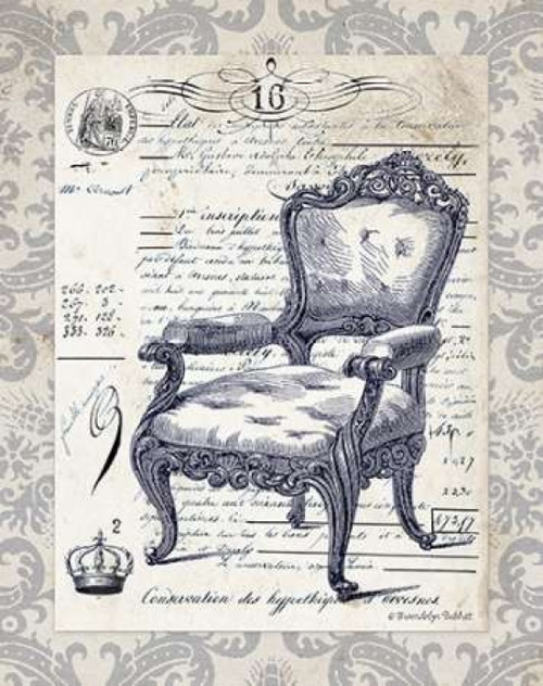 Indigo Chair II Poster Print by Gwendolyn Babbitt - Item # VARPDXBAB078 Indigo Chair II Poster Print by Gwendolyn Babbitt - Item # VARPDXBAB078