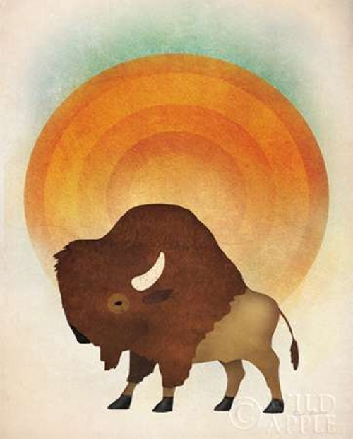 Blazing Sun Bison Poster Print by Ryan Fowler - Item # VARPDX28228