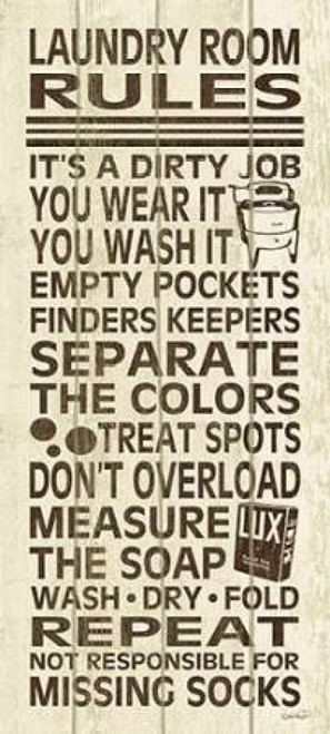 Laundry Room Rules III Poster Print by N. Harbick - Item # VARPDXHRB312