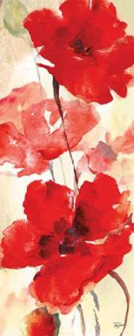 Watercolor Red Poppies Panel II Poster Print by Tre Sorelle Studios - Item # VARPDXRB11245TS