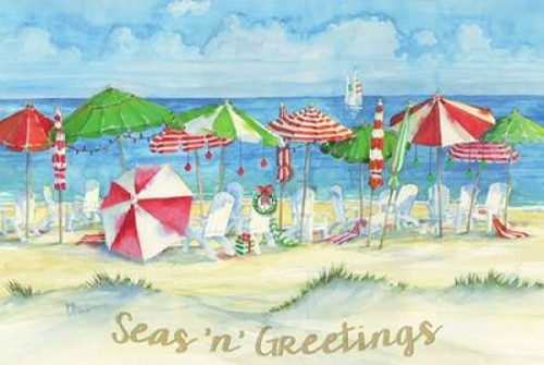Holiday Beach Watercolor Poster Print by Paul Brent - Item # VARPDXBNT1086