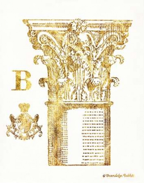 Gold Column B Poster Print by Gwendolyn Babbitt