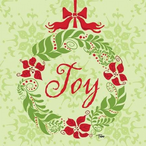 Green Joy Wreath Poster Print by Teresa Woo - Item # VARPDXWOO133