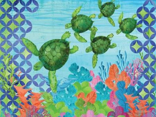 Geo Ocean Turtles Poster Print by Paul Brent - Item # VARPDXBNT1238