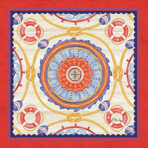 Red Nautical Suzani II Poster Print by Paul Brent - Item # VARPDXBNT690