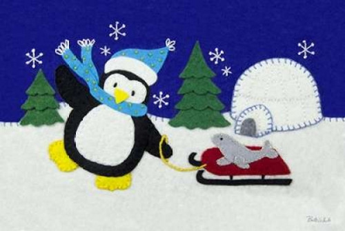 Holiday Penguin Poster Print by Betz White - Item # VARPDXWTE110