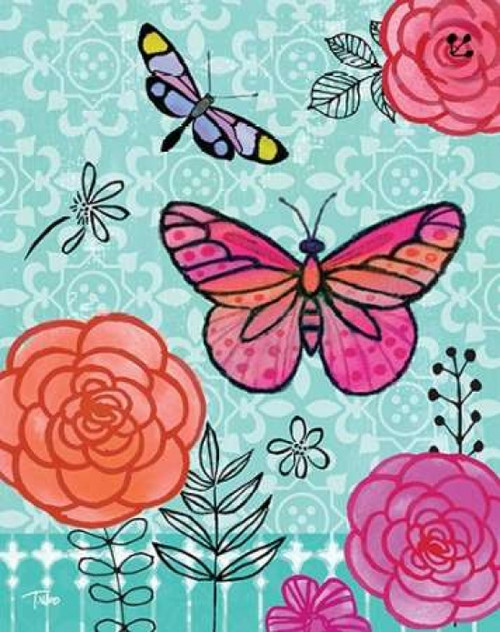 Butterfly Garden I Poster Print by Teresa Woo - Item # VARPDXWOO108