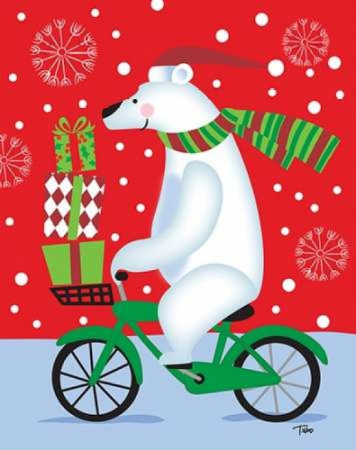 Polar Bear and Bicicle Poster Print by Teresa Woo - Item # VARPDXWOO121