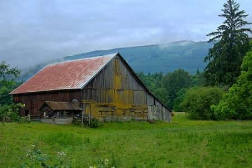 Barn in the Mist Poster Print by George Johnson - Item # VARPDXPSJSN219