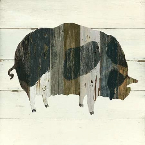 Woodgrain Pig Poster Print by Carol Robinson - Item # VARPDX17621