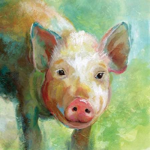 Colorful Quirky Pig Poster Print by Nan - Item # VARPDX17426