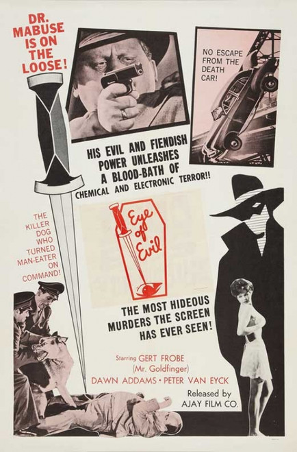 The 1,000 Eyes of Dr. Mabuse Movie Poster Print (27 x 40) - Item # MOVCB92843