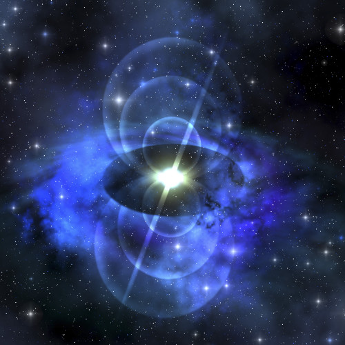 A brilliant star sends out magnetic waves out into surrounding space Poster Print - Item # VARPSTCFR100090S