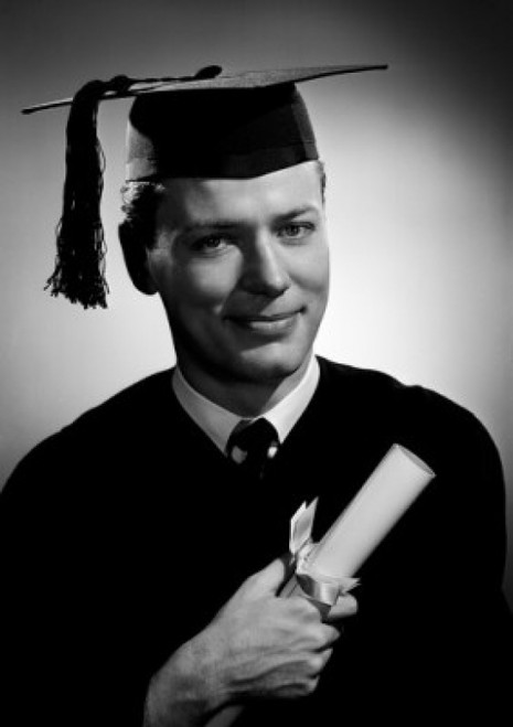 Portrait of man in graduating gown Poster Print - Item # VARSAL255417088