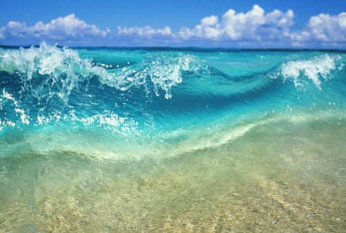 Hawaii, Ripple Of Crystal Clear And Turquoise Water Breaks On Sandy Shore. PosterPrint - Item # VARDPI1993805