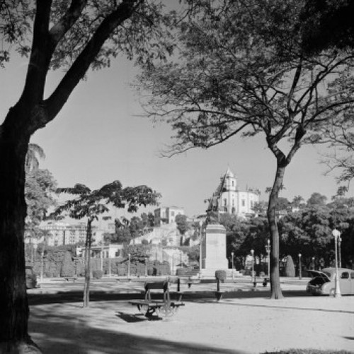 Brazil  Rio De Janeiro  Bench in street Poster Print - Item # VARSAL255424208