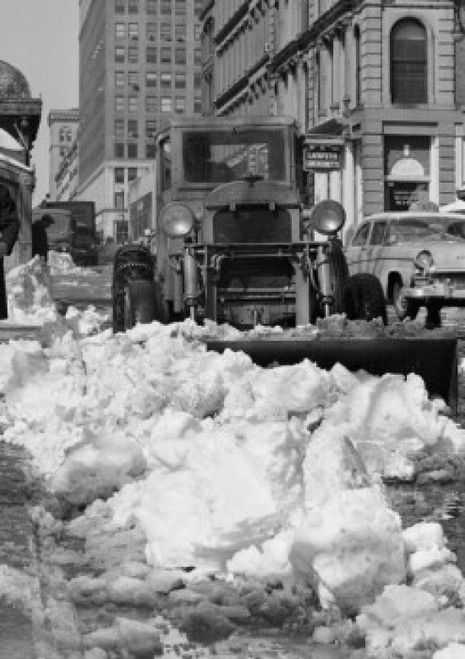 Snowplow on a road  New York City  New York State  USA Poster Print - Item # VARSAL25549955
