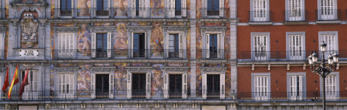 Murals on the wall of a building, Plaza Mayor, Madrid, Spain Poster Print - Item # VARPPI60881
