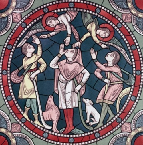Angels Appear To The Shepherds 12th Century Stained Glass Chartres Cathedral  France Poster Print - Item # VARSAL9005657