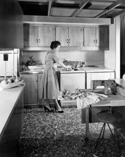Young woman working in a kitchen Poster Print - Item # VARSAL25531902