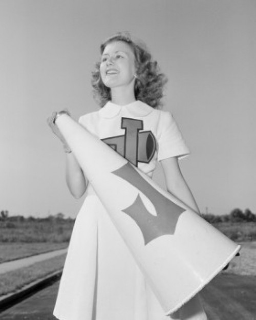 Cheerleader carrying megaphone Poster Print - Item # VARSAL255422396