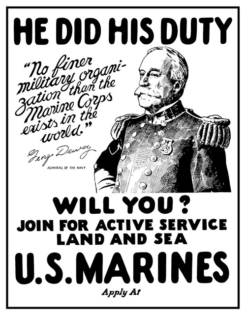 Vintage World War One poster of Admiral George Dewey Poster Print - Item # VARPSTJPA100615M