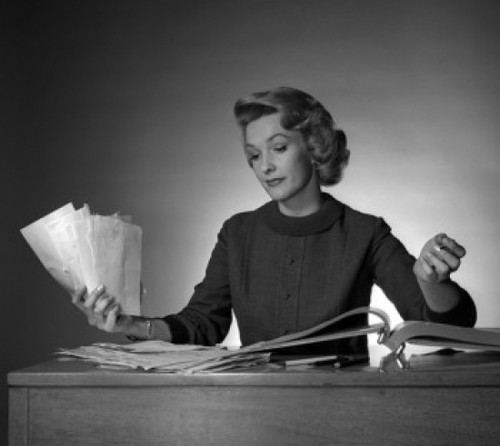 Woman holding documents Poster Print - Item # VARSAL25548427