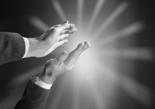 Studio shot of male hands clapping Poster Print - Item # VARSAL25549402