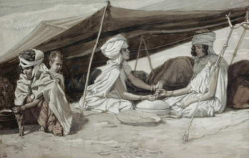 Rachel and Leah  James J. Tissot  Jewish Museum  New York  USA Poster Print - Item # VARSAL999459