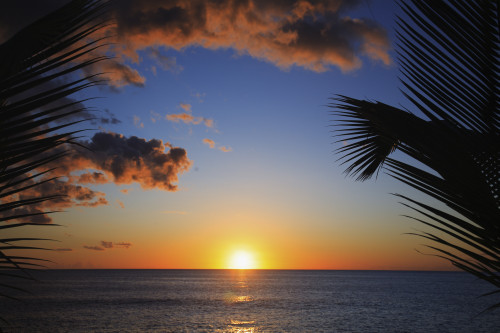 Hawaii, Oahu, Beautiful Sunset Over The Ocean. PosterPrint - Item # VARDPI1974591